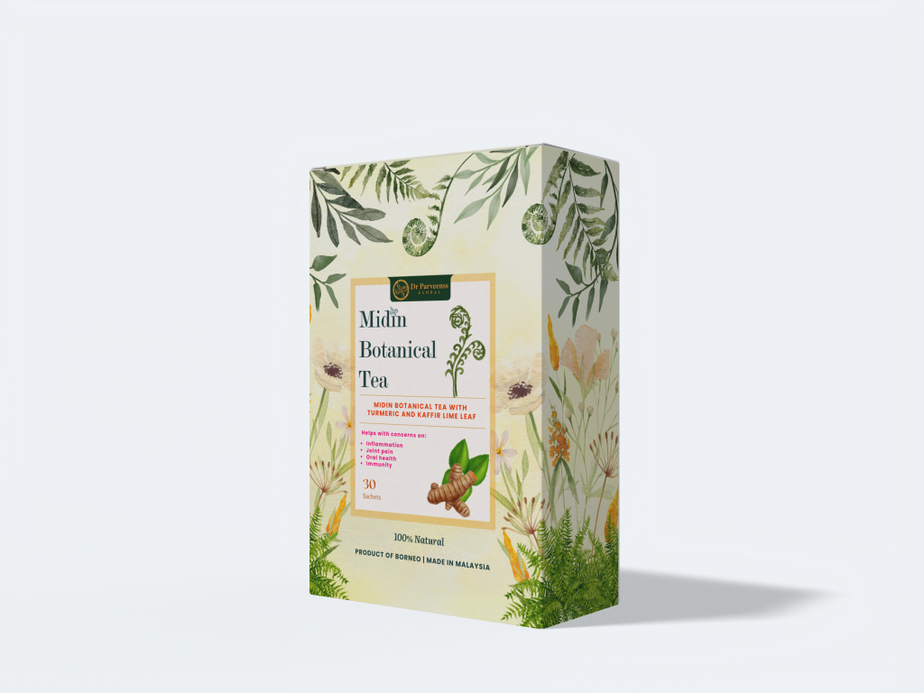 MIDIN BOTANICAL TEA WITH TURMERIC & KAFFIR LIME LEAF (30 sachets)